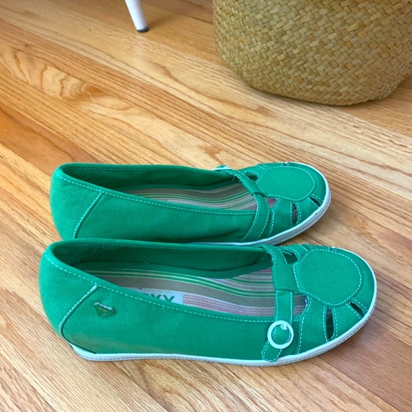 Roxy Green Wedge Heel Summer ☀️ Shoe Lady’s Size 9 - Picture 4 of 7